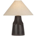 Lampa stolowa o nowoczesnym konturze z dopracowana sylwetka w odcieniu bezu