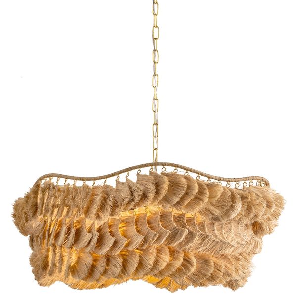 Lampa wiszaca o harmonijnych proporcjach z agodnym konturem w odcieniu bezu