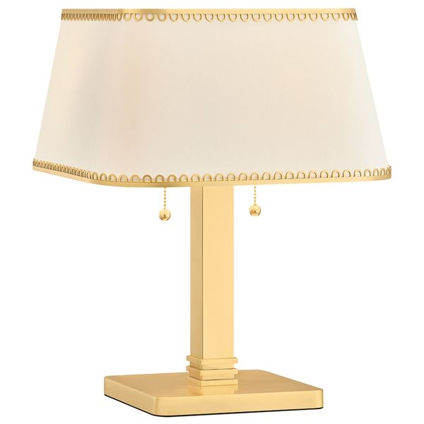 Lampa stolowa o lekkiej bryle z miekka linia w odcieniu bezu