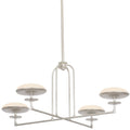Lampa wiszaca o harmonijnych proporcjach z delikatnym akcentem w odcieniu bieli do salonu