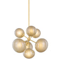 Lampa wiszaca o nowoczesnym konturze z wywazonymi proporcjami w odcieniu bezu