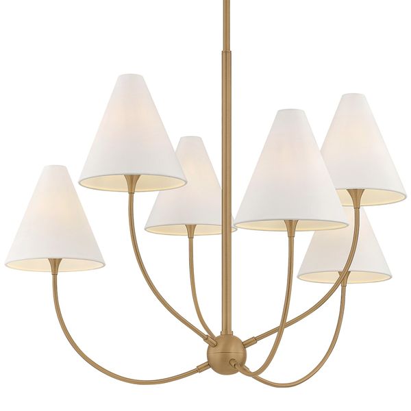 Lampa wiszaca o miekkim zarysie z prostym detalem w odcieniu bieli