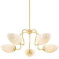 Lampa wiszaca o harmonijnych proporcjach z oszczednym detalem w odcieniu bezu